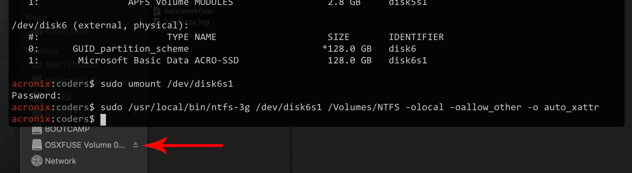 ntfs 3g mount no such file or directory