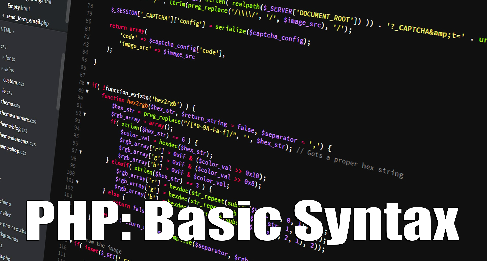 PHP (Part 1): Basic Syntax